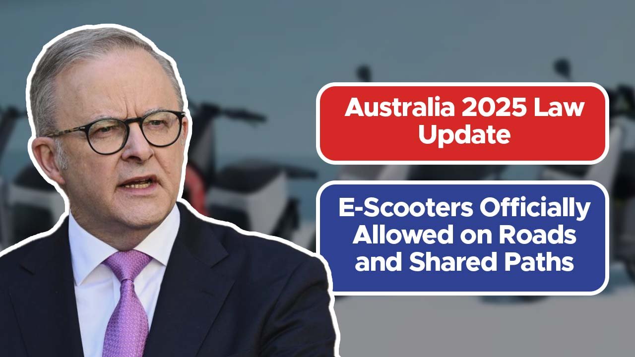 Australia 2025 Law Update: E-Scooters Officially Allowed on Roads and Shared Paths